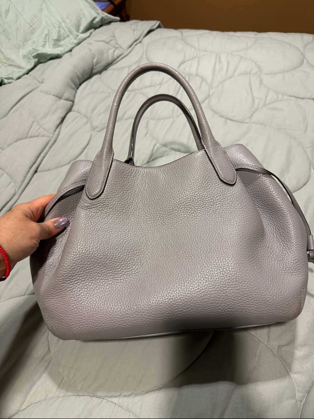 Kate Spade Pebbled Leather Tote in Lavender Gray - Picture 4 of 7